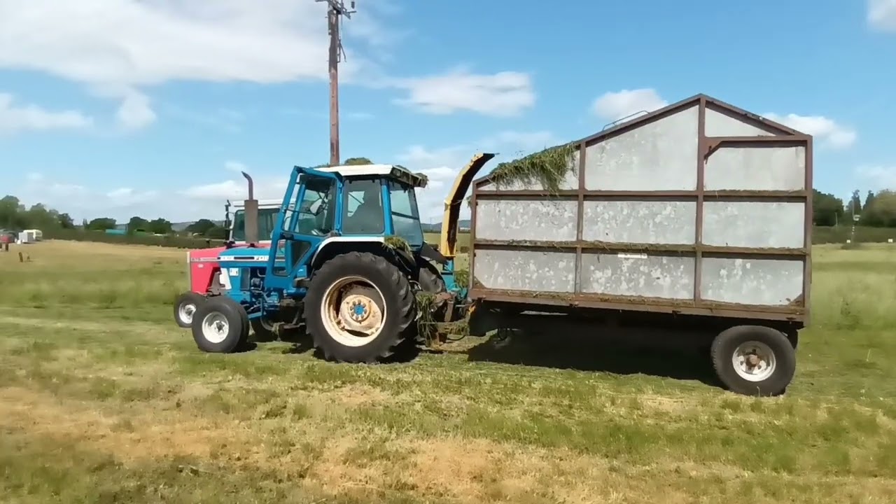 Classic working silage day. Leominster 2023. Part 2 Double and Single chop.