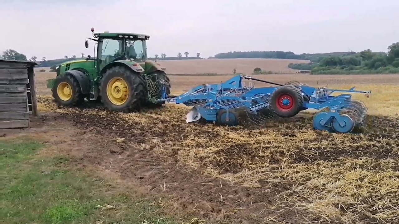 Diskovanie Strniska | John Deere 8335R | Lemken Rubin 12 | Real Sound |