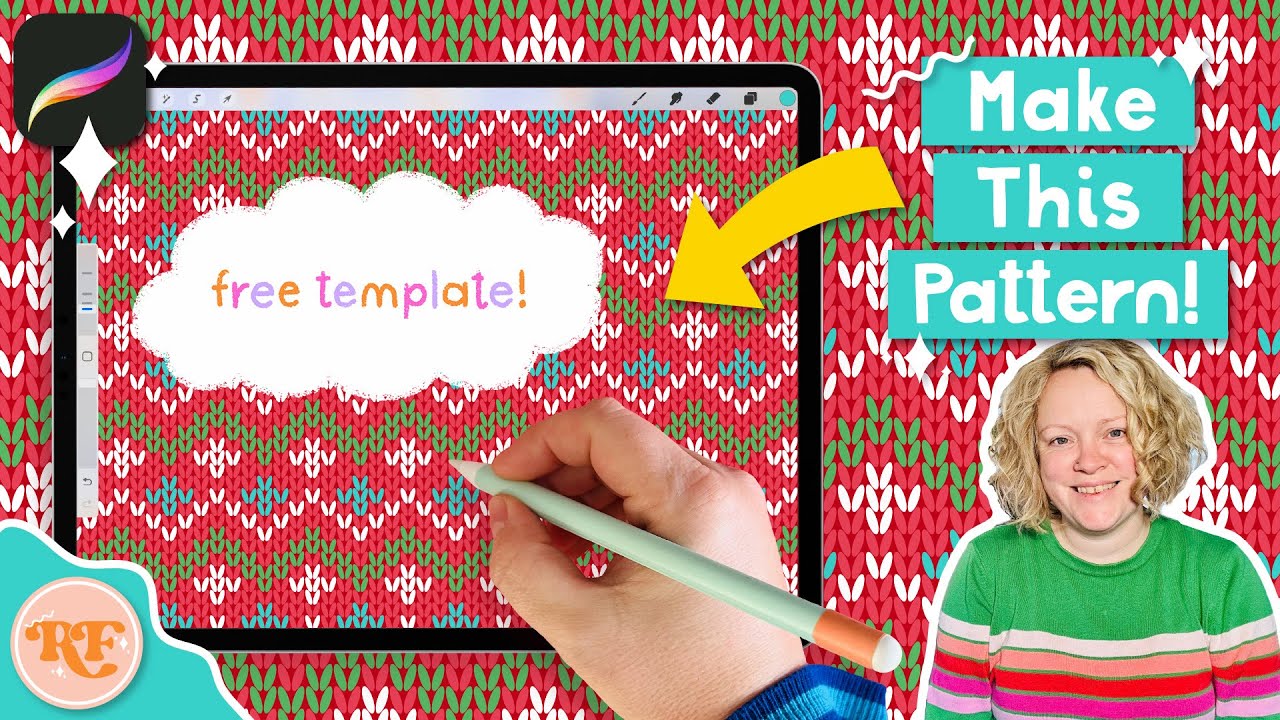 How To Make A Seamless Knitted Stitch Pattern In Procreate With This FREE Template!
