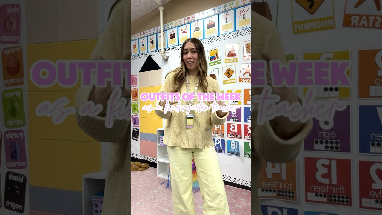 outfits of the week as a kindergarten teacher! 🚌🍏✏️✨ #teacheroutfits #teacherfashion