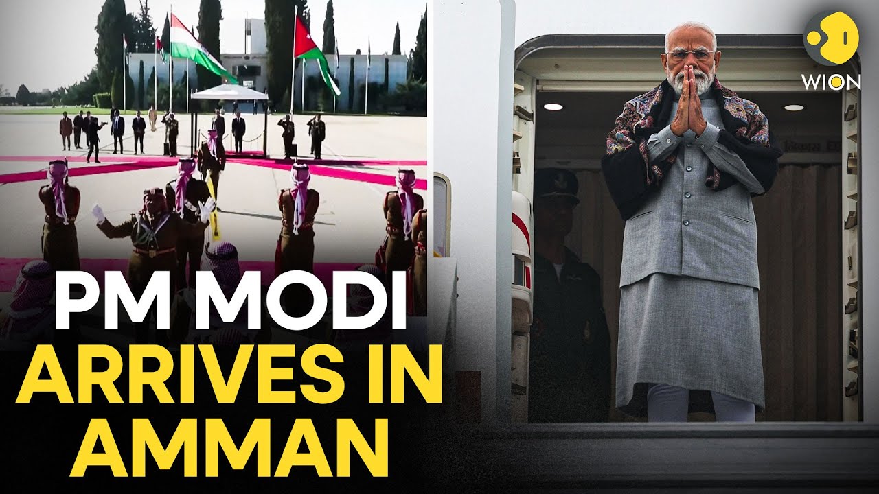 PM Modi Jordan Visit LIVE: PM Modi Arrives In Amman, Jordan | WION Live