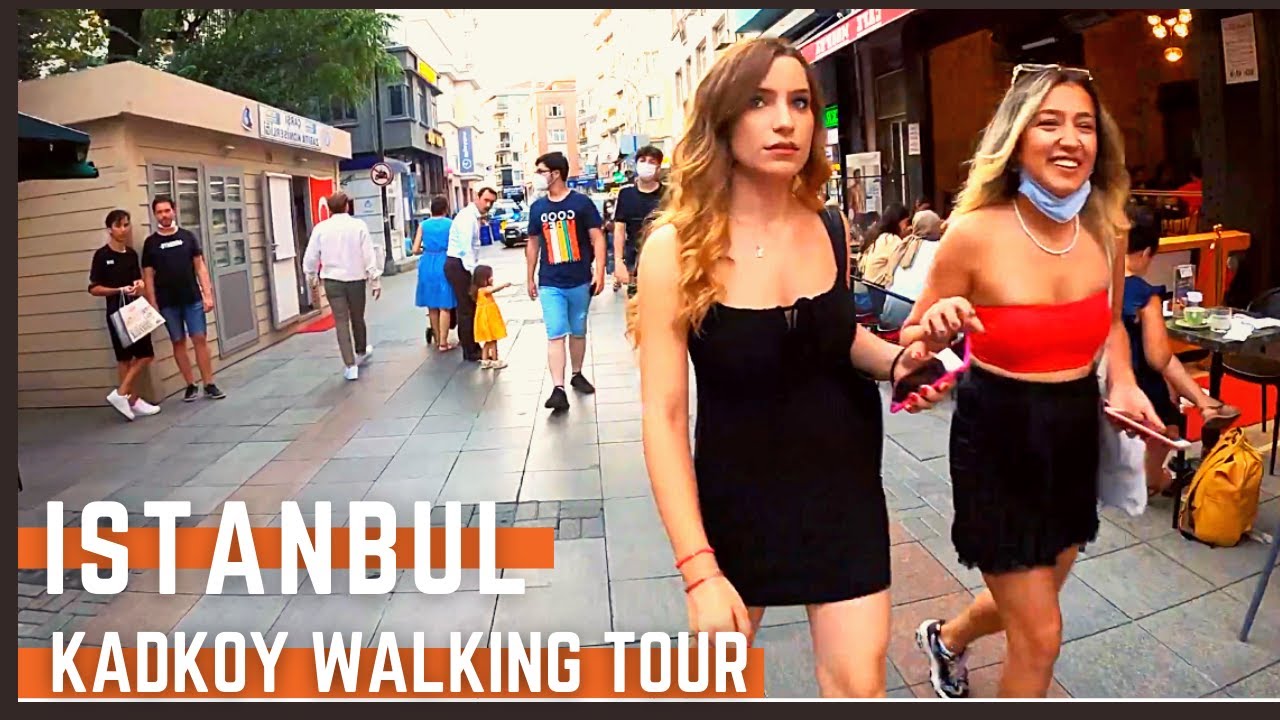 Istanbul Turkey 2021 | Kadıköy Istanbul Walking Tour | 4K UHD 60fps | 26 August 2021 | Evening Walk