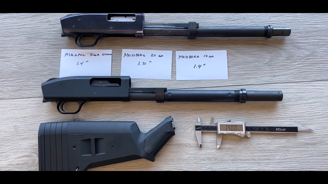 OldGuyDIY Mossberg 500 12Ga MAGPUL SGA Stock подходит для 20Ga Slightly Proud @ Receiver 12 20 Ga...