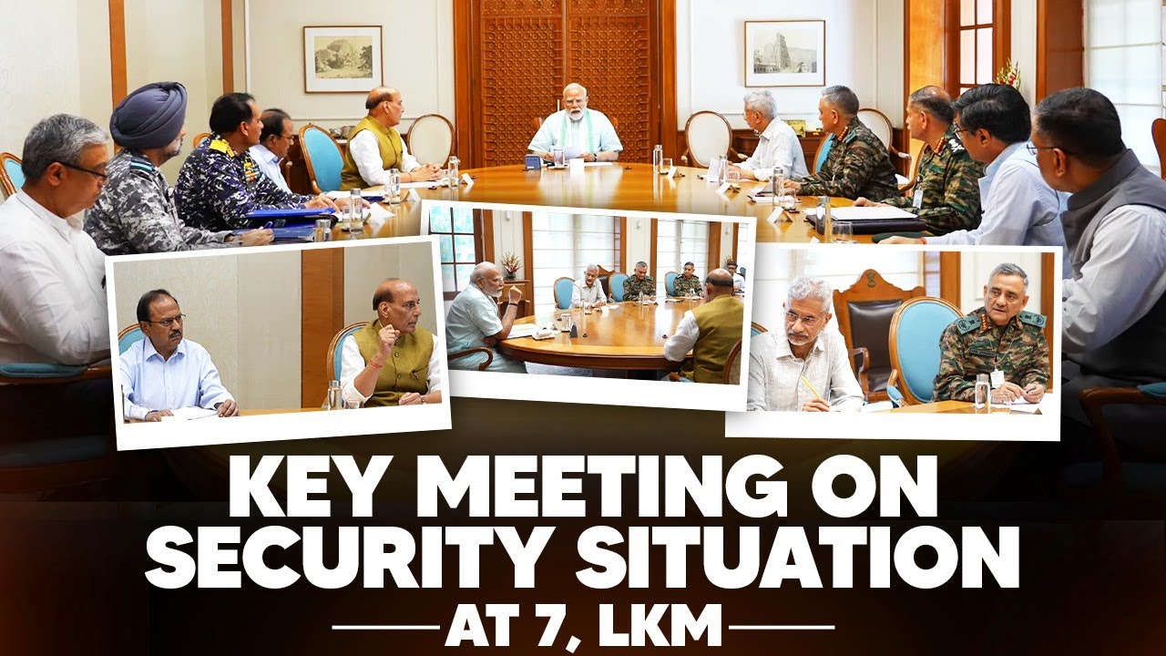 PM Modi chairs a high level meeting to review the country's security situation at 7, LKM