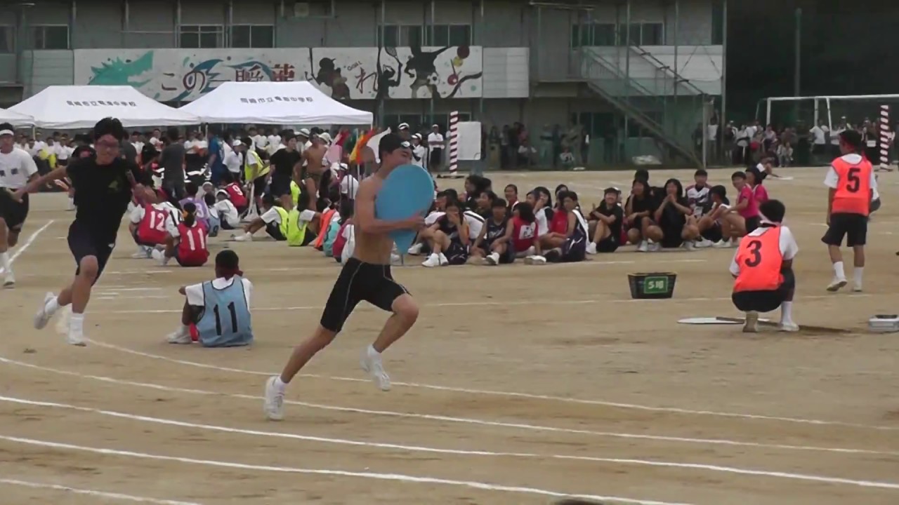 中学生 体育大会  部活対抗リレー男子①　　　　　　　　　　　　　　Funny athletic meet,undolai