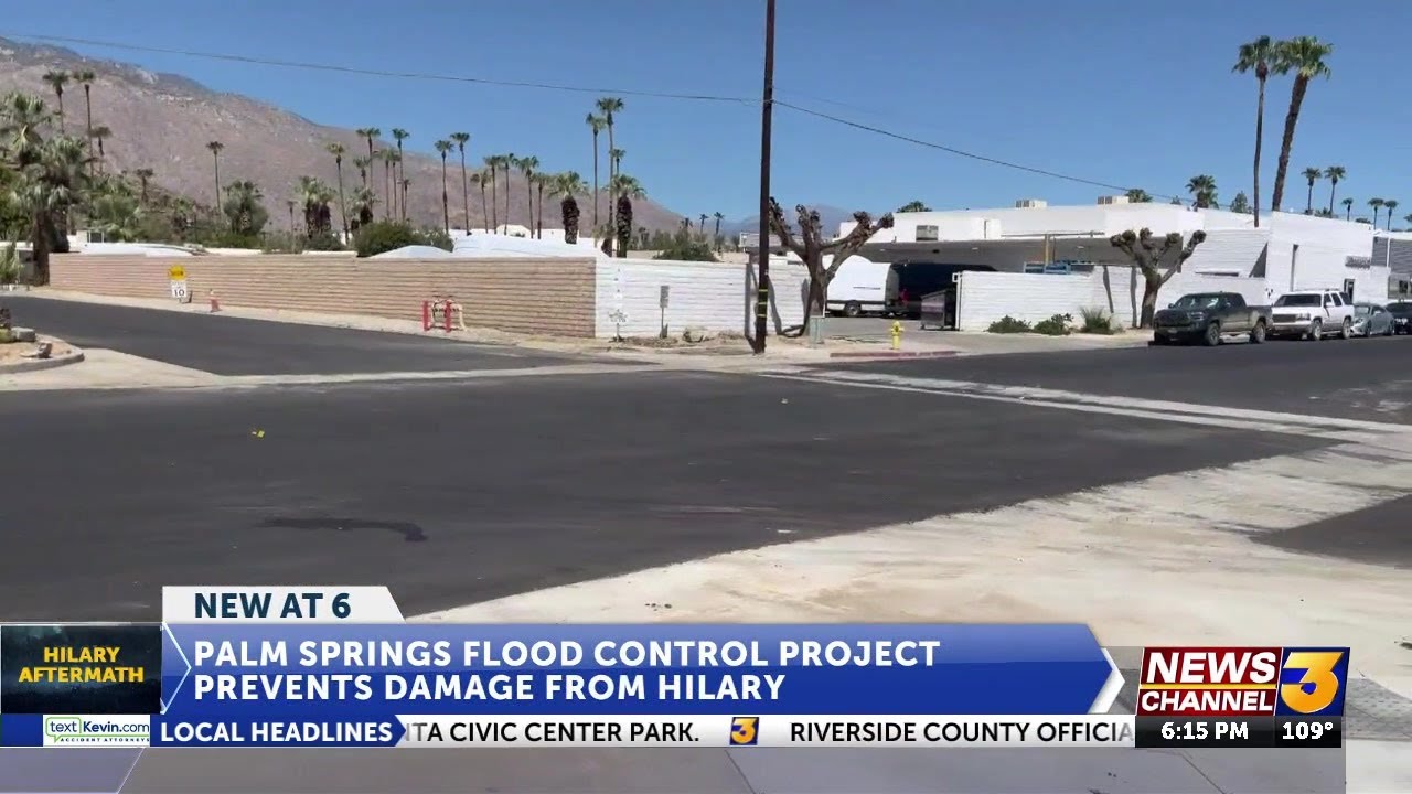 Palm Springs flood control project prevents damage from tropical storm