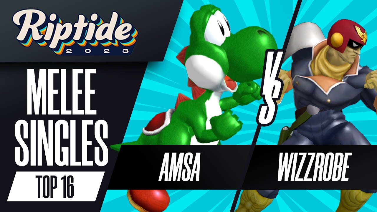 aMSa (Yoshi) vs Wizzrobe (Captain Falcon) - Melee Singles Top 16 - Riptide 2023