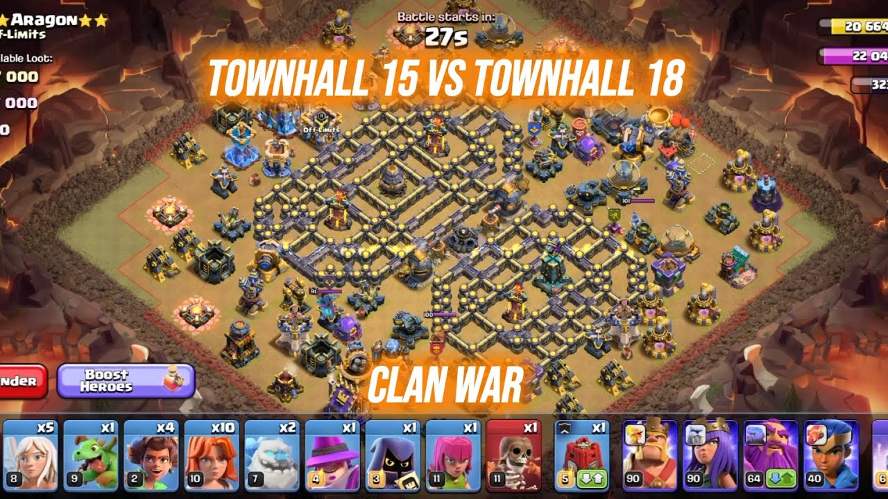 TOWNHALL 15 VS TOWNHALL CLAN WAR