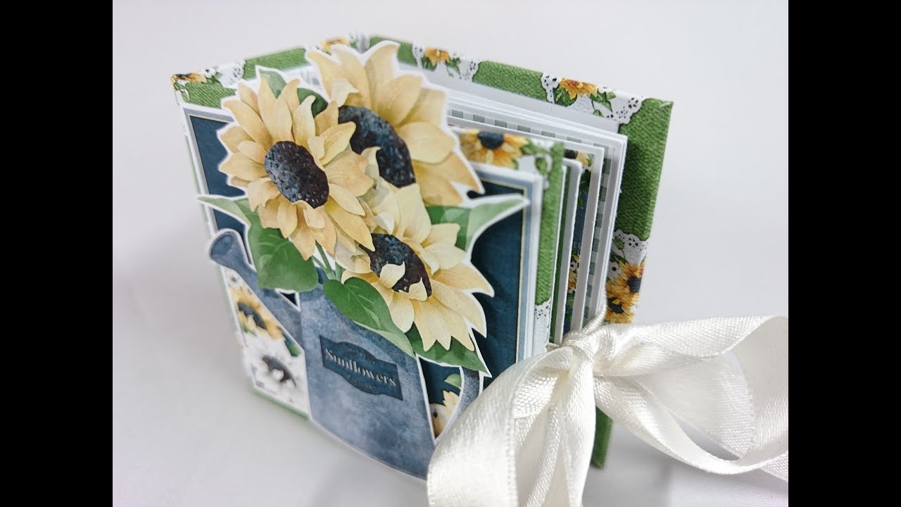 Tutorial | Tiny Sunflower Mini Album | Start to Finish