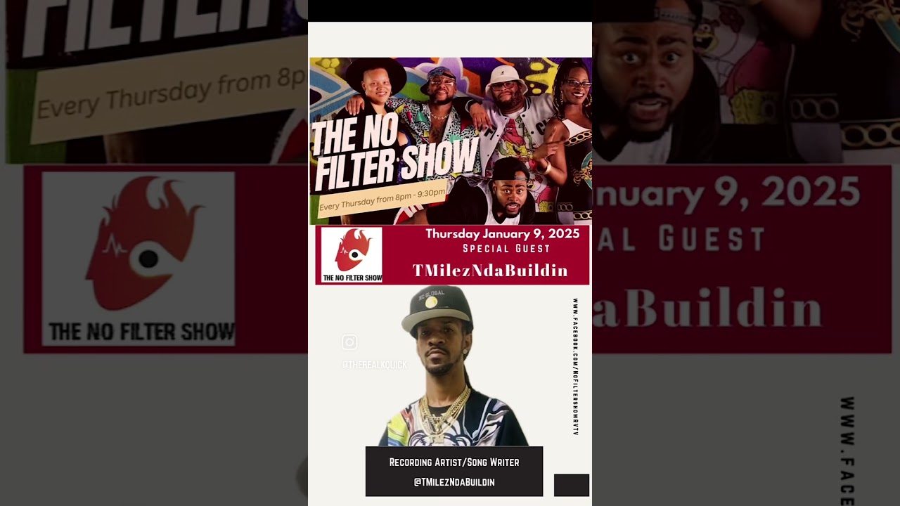 @TheNoFilterShowRVTV with @OfficialTMilezNdaBuildin #hiphop #music #artist @KQuick86 & more❗️