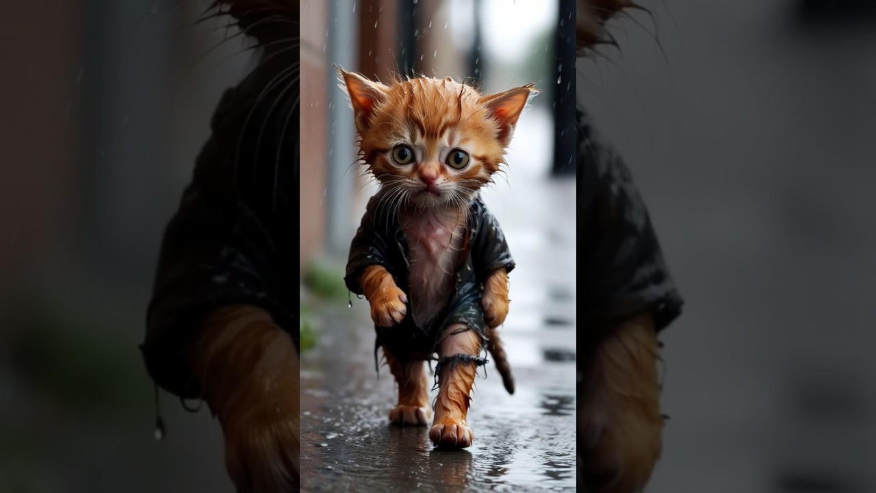 The poor kitten was mocked because his clothes were old #cat #catvideos #kitten #cutecat