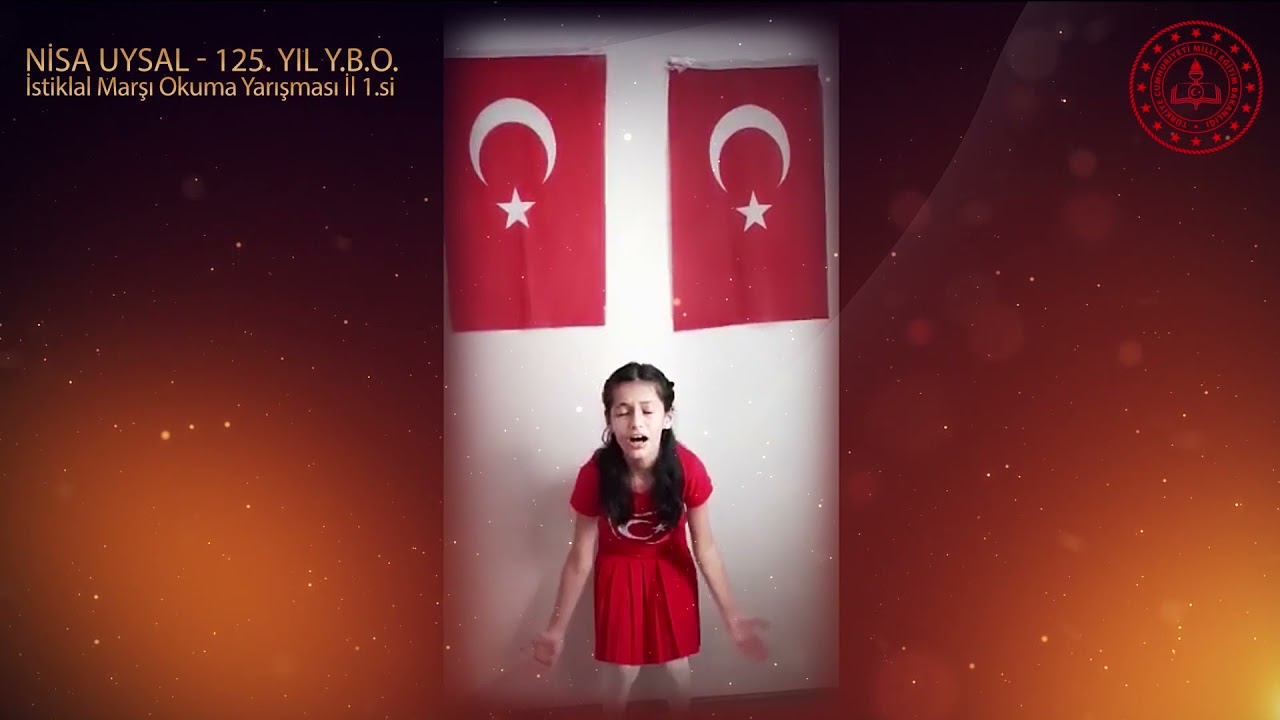 Nisa Uysal - İstiklal Marşı Okuma Yarışması Balıkesir İl  1.si Tebrikler 👏💯👏🧿