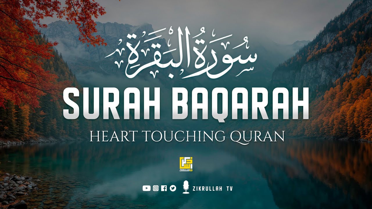 Surah Al Baqarah Full (سورة البقره) | Relaxing heart touching Majestic voice | Zikrullah TV