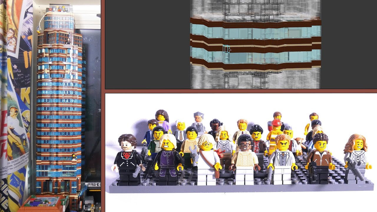 LEGO Die Hard Nakatomi Plaza MOC, часть 1: Минифигурки и дизайн зданий