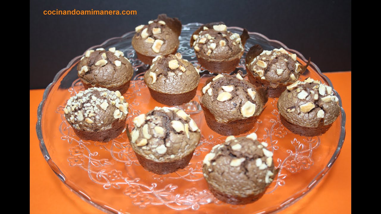 Mini Brownies de Crema de Avellana