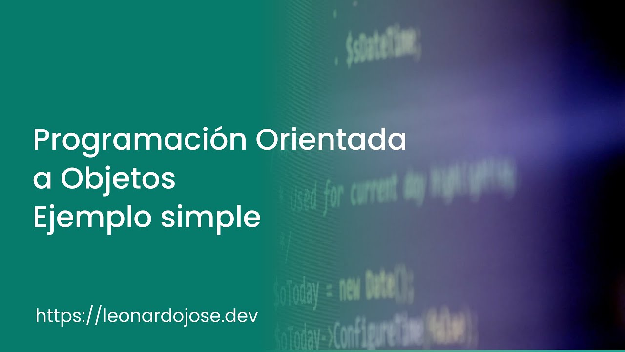 Programación Orientada a Objetos - Ejemplo simple