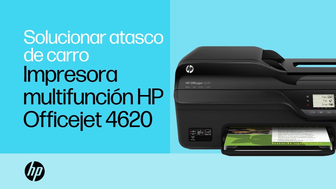 Solución de un atasco del carro | Impresora multifunción HP Officejet 4620 | HP Support