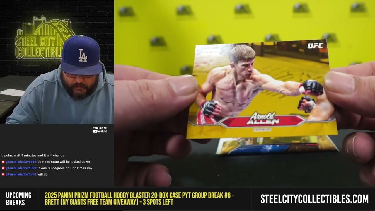 2025 Topps Stadium Club UFC Hobby Box Random TWO Pack Group Break #1 - Brett