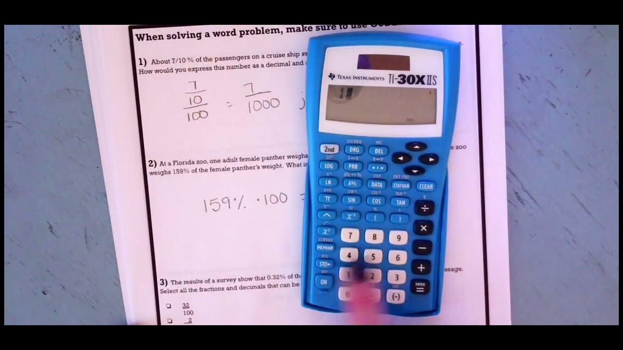 Percents Greater than 100 or Less Than 1