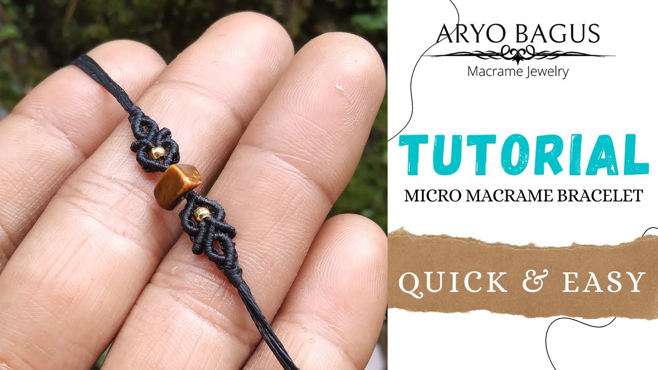 macrame bracelet easy tutorial for beginners - micro macrame #macramebracelets  #micromacrame
