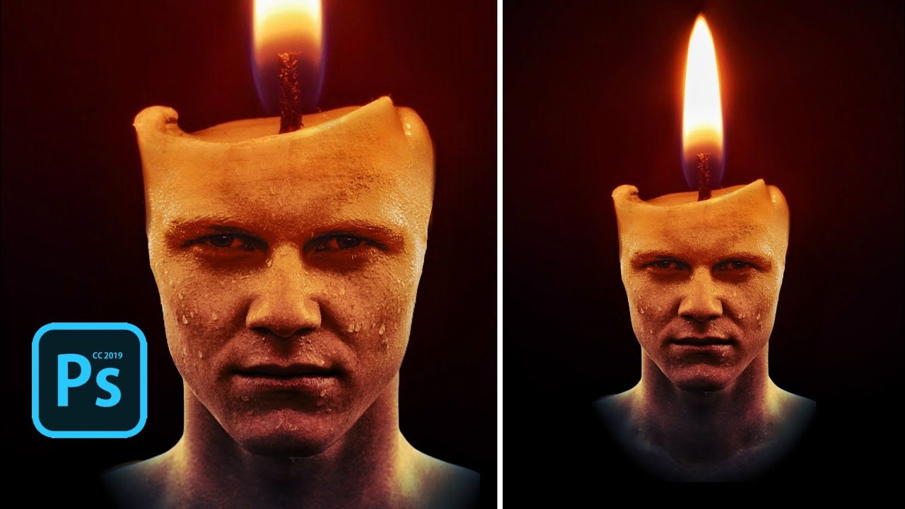 Candle head photo manipulation | PS Touch tutorial for beginners