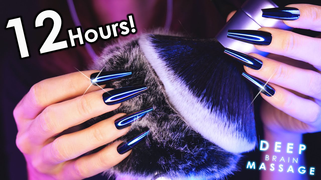[12 Hours ASMR] Best Deep Brain Massage & Scratching for Sleep & Relax 😴 4k (No Talking)