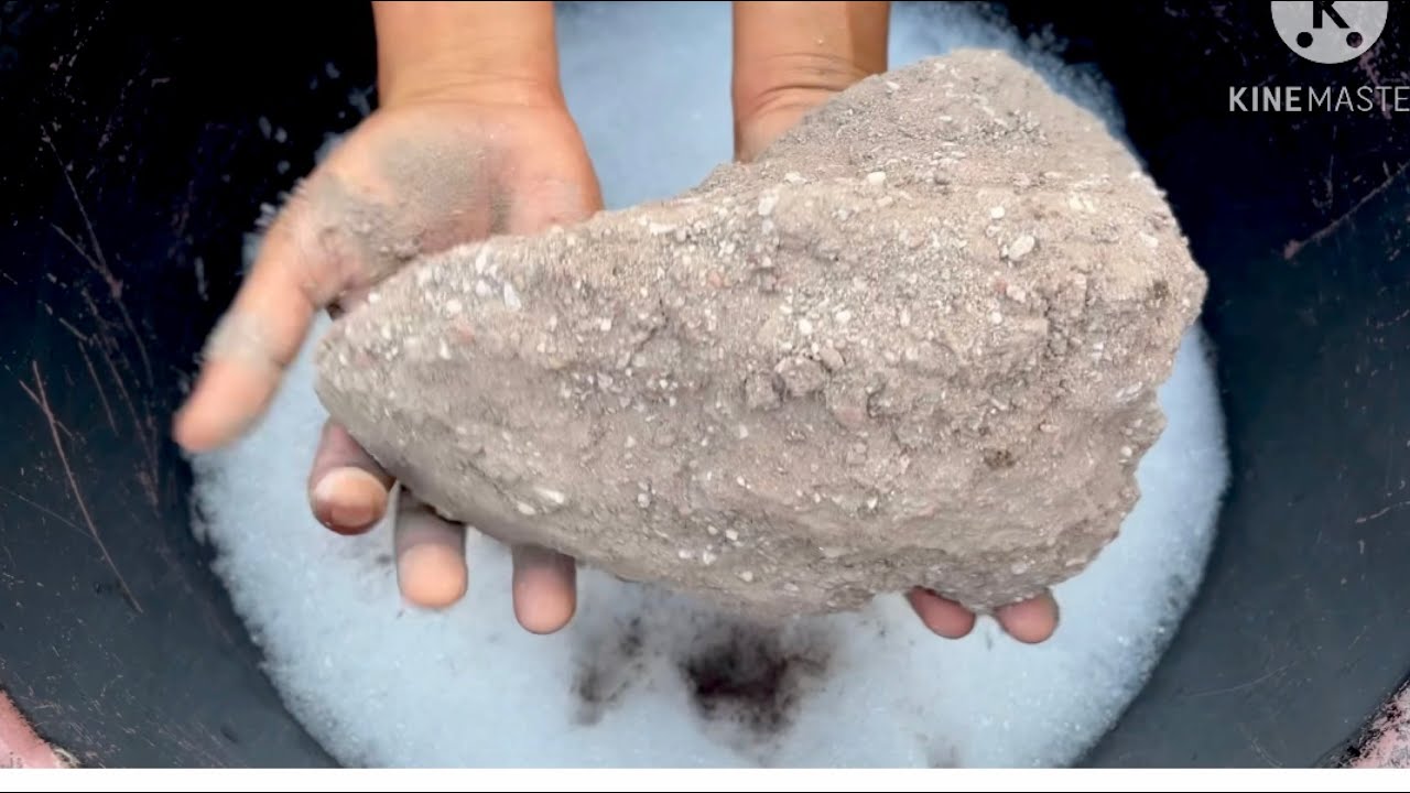 Sand cement stone water crumbling #sandcement #cement #satisfying