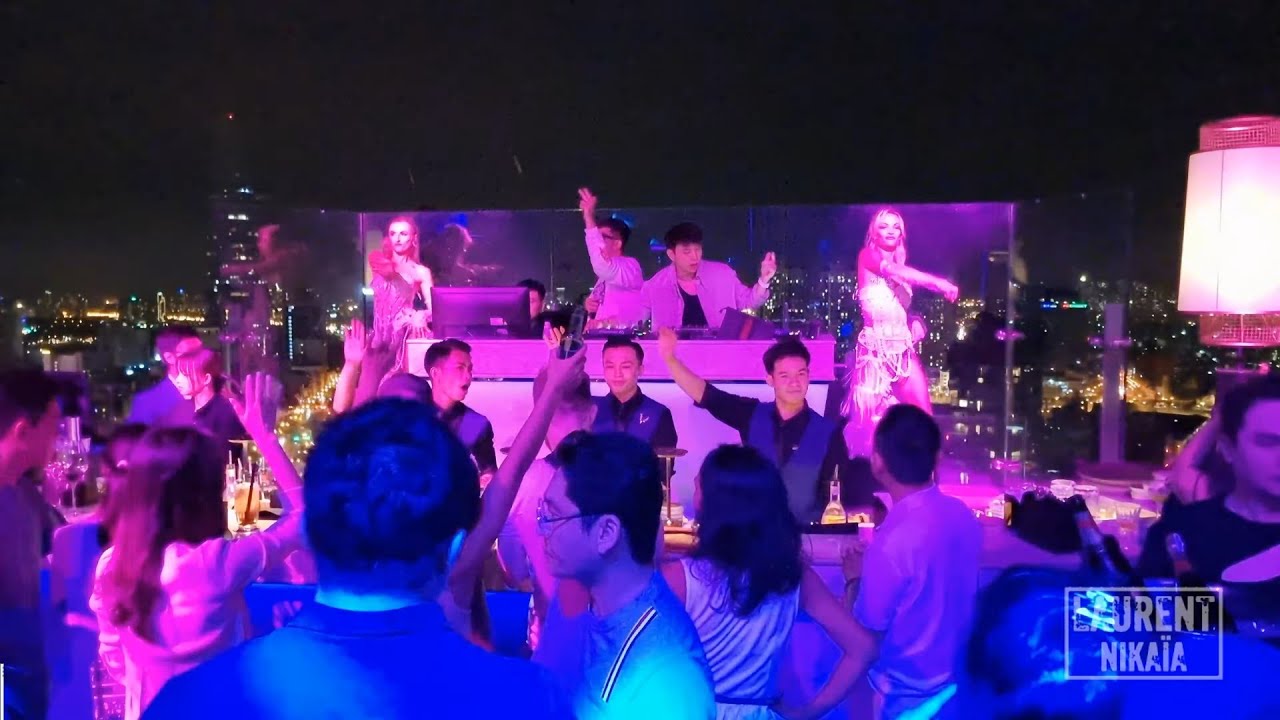Nightlife⁴ᴷ Vietnam Ho Chi Minh - Chill SkyBar - 18.03.2023 - Best Fancy Roof Top in Saigon