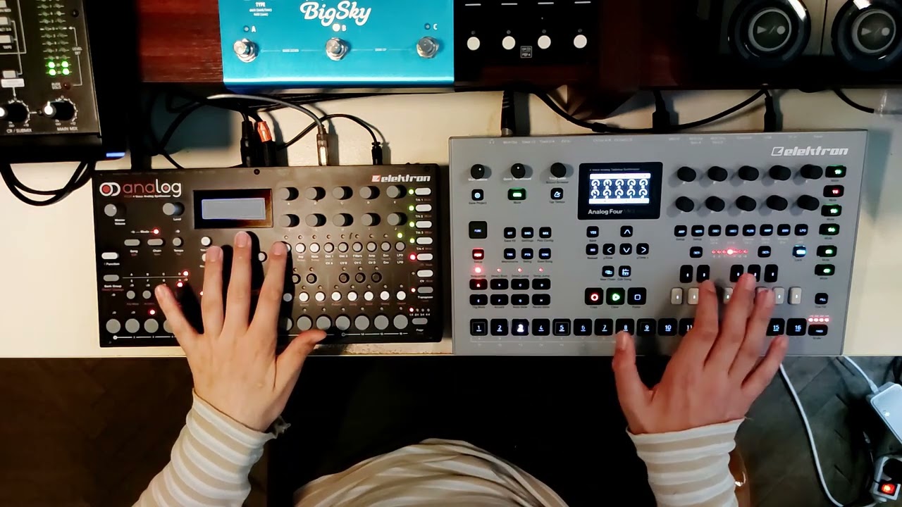 Dub Techno Jam From Scratch - 5 minutes Dawless Jam With Elektron Analog Four MKI & MKII