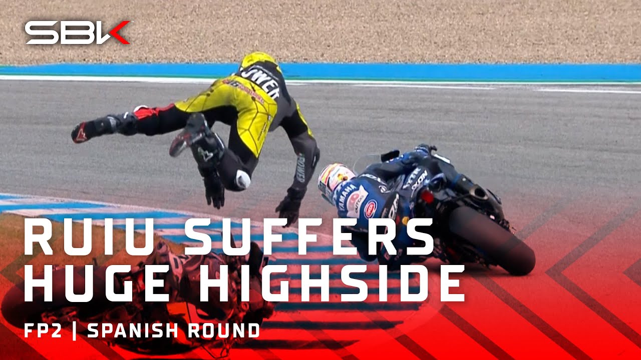 Massive Ruiu crash in FP2 at Jerez 💥 | #ESPWorldSBK 🇪🇸