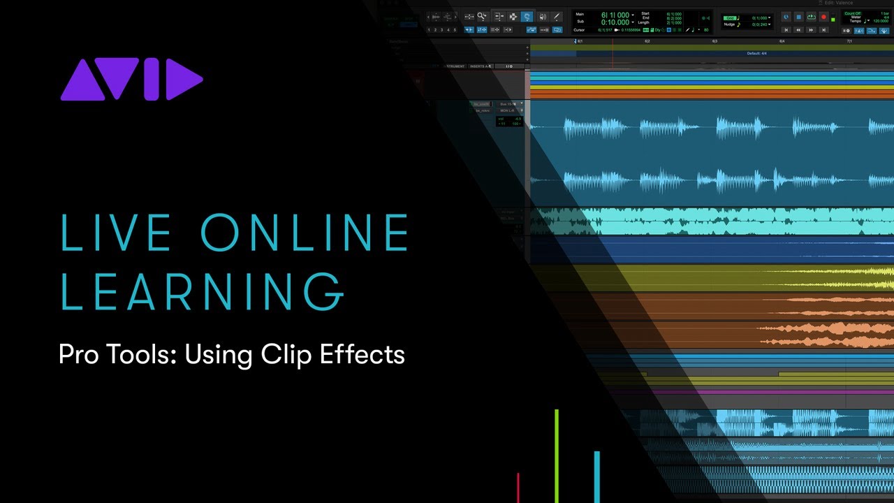 Онлайн-обучение в режиме реального времени: Pro Tools: Использование клип-эффектов