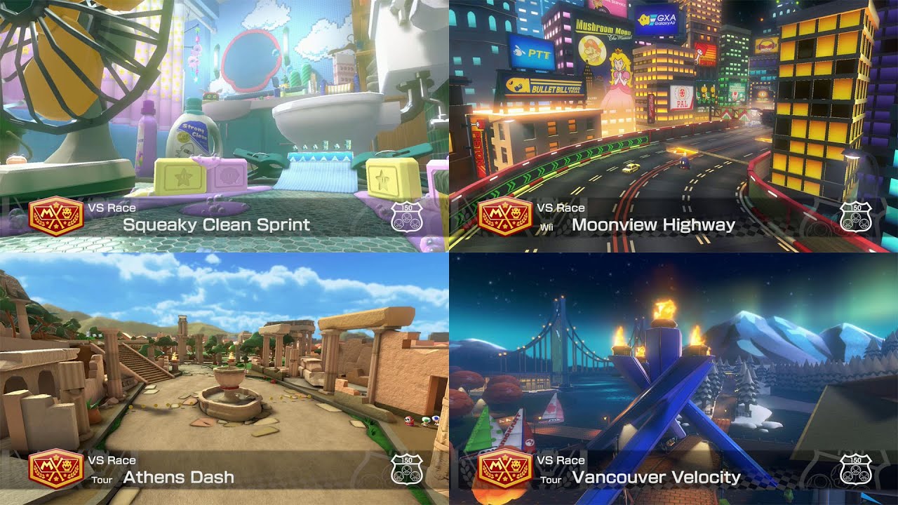 Mario Kart 8 Deluxe DLC Wave 5 - All Courses 150cc (All New Characters)