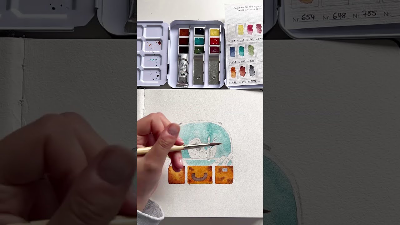 SCHMINCKE ART TIPS: Horadam Aquarell Vintage Set #shorts #horadam #watercolor