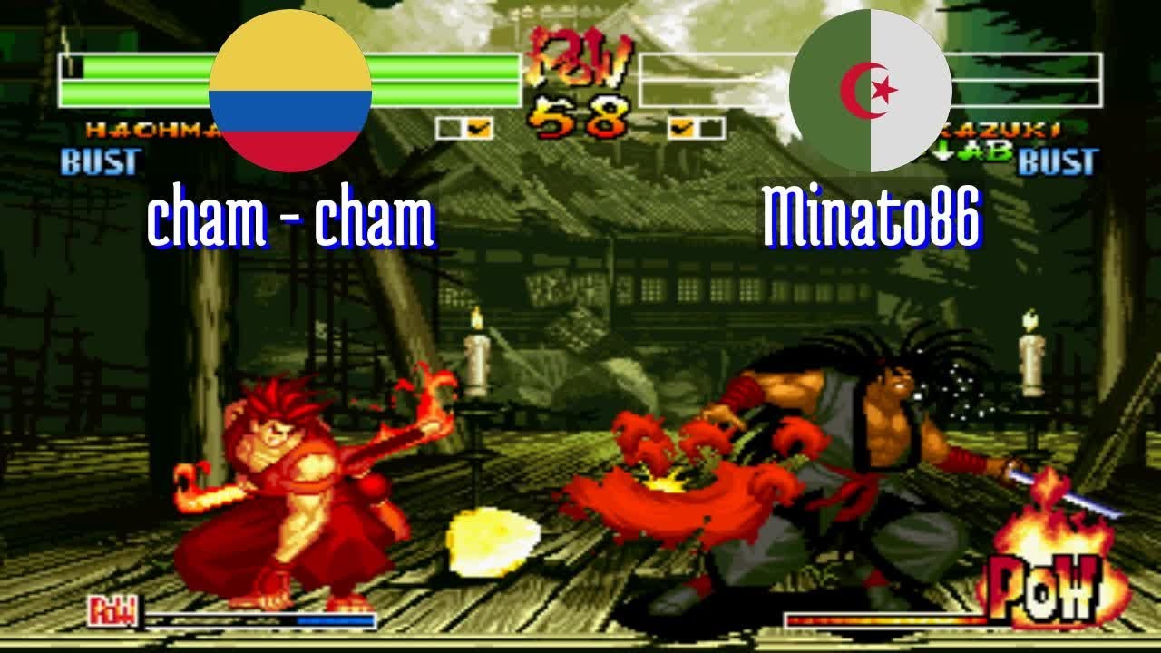 FT5 @samsho4: cham - cham (CO) vs Minato86 (DZ) [Samurai Shodown IV Fightcade] Feb 7