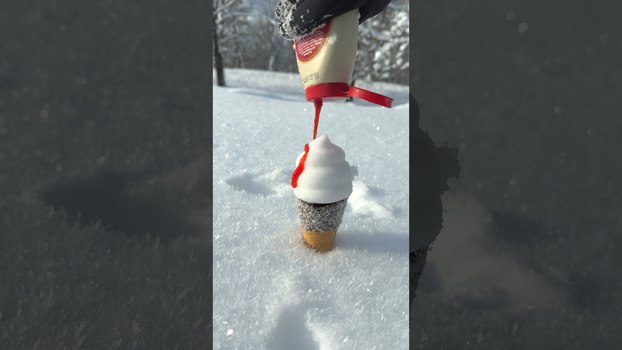 Would you eat this?! ☃️ #satisfying #snow #holidayswithshorts #food #recipe #asmr #icecream