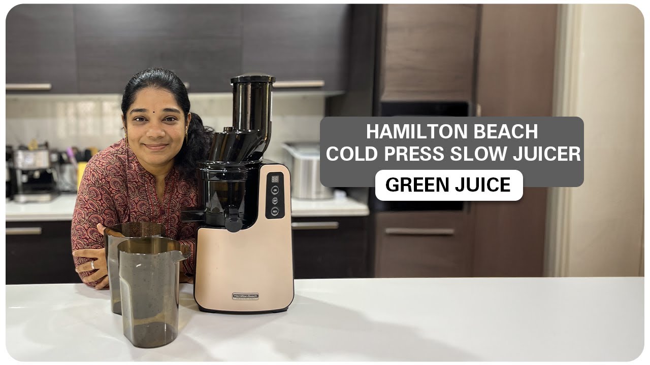 Refreshing Green Juice with Hamilton Beach Cold Press Slow Juicer | Best Juicer for Healthy Drinks