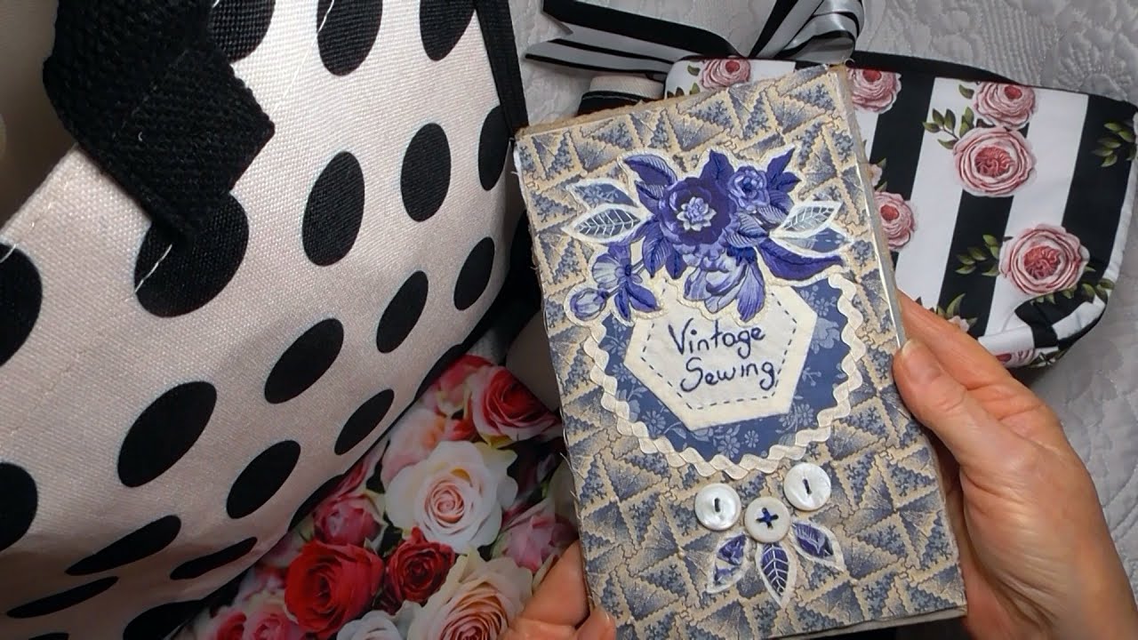 Vintage Sewing Techniques Cover and #Wiskf Storage/Tote Bags