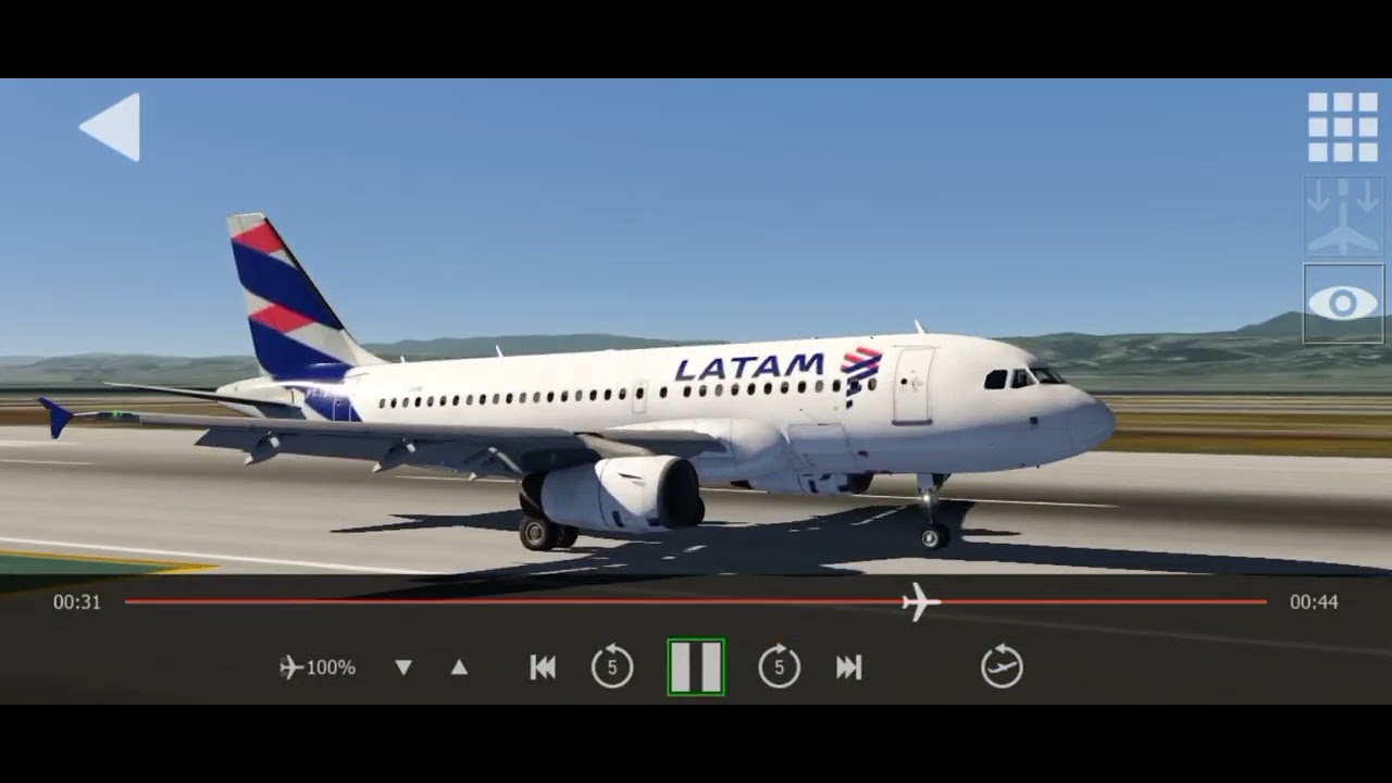 Pousando com o a319 da latam em São Francisco 