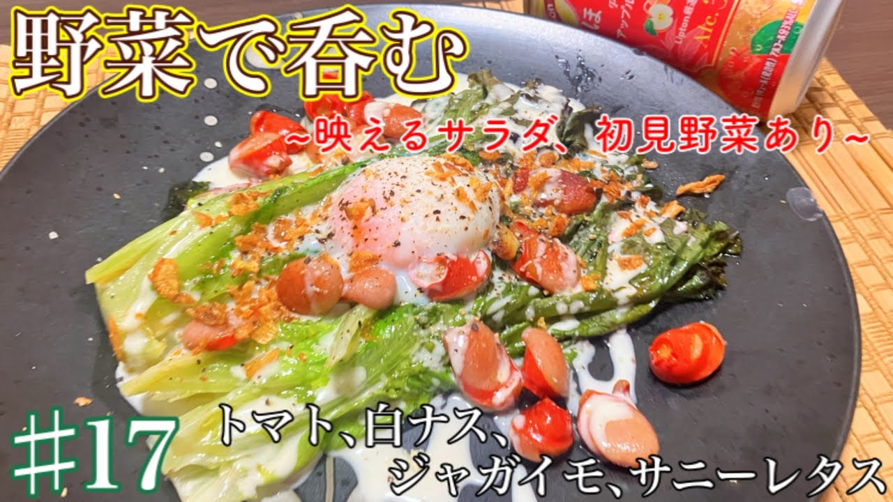 【野菜おつまみ】進化系冷やしトマト、焼きサラダ等、野菜料理計4品作ってみた