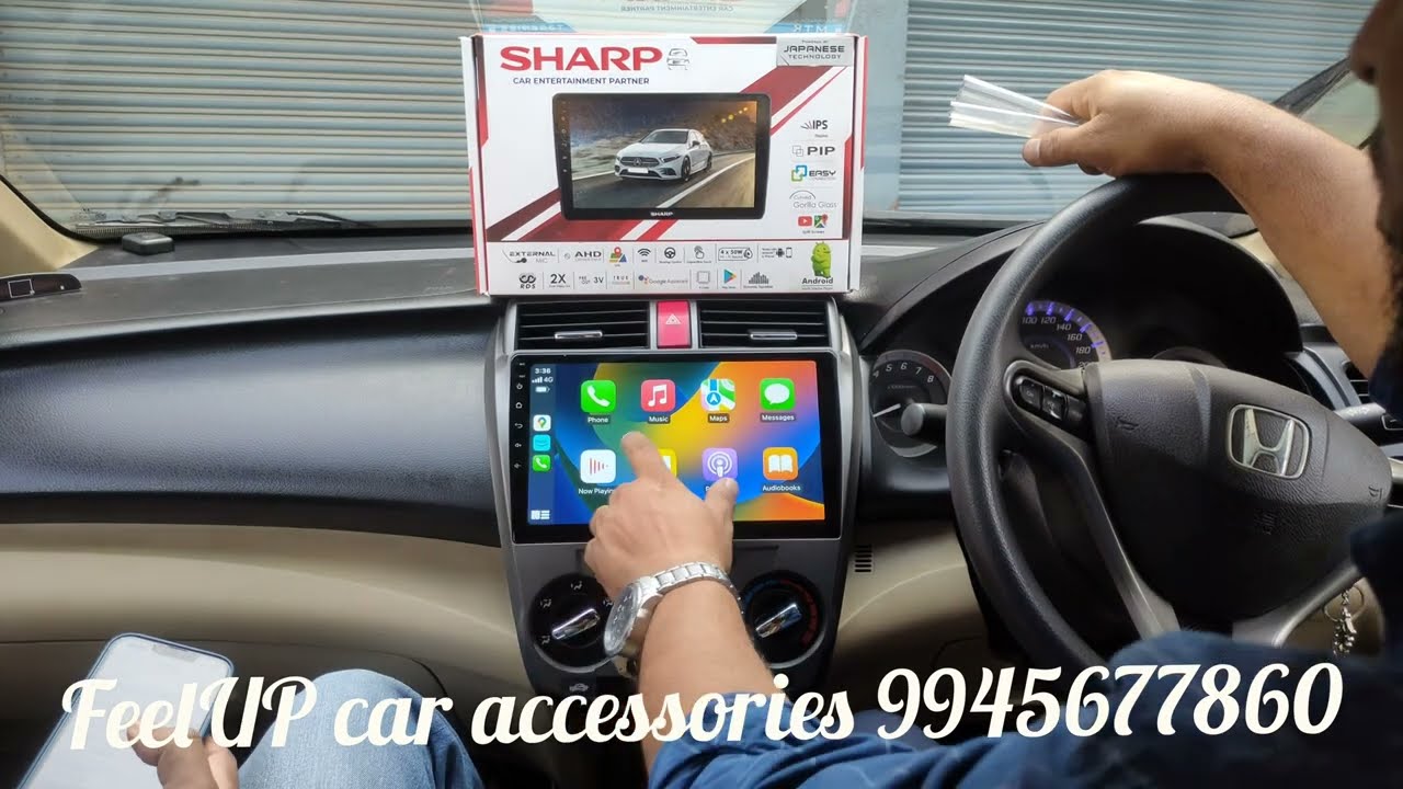 Honda city 2008 to 2012 sharp 4/32gb android system with wireless carplay & auto android best system