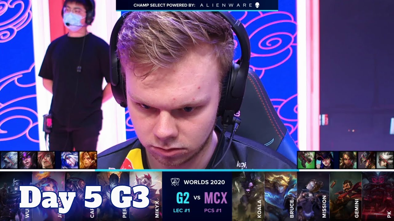 G2 vs MCX | Day 5 Group A S10 LoL Worlds 2020 | G2 eSports vs Machi Esports - Groups full game