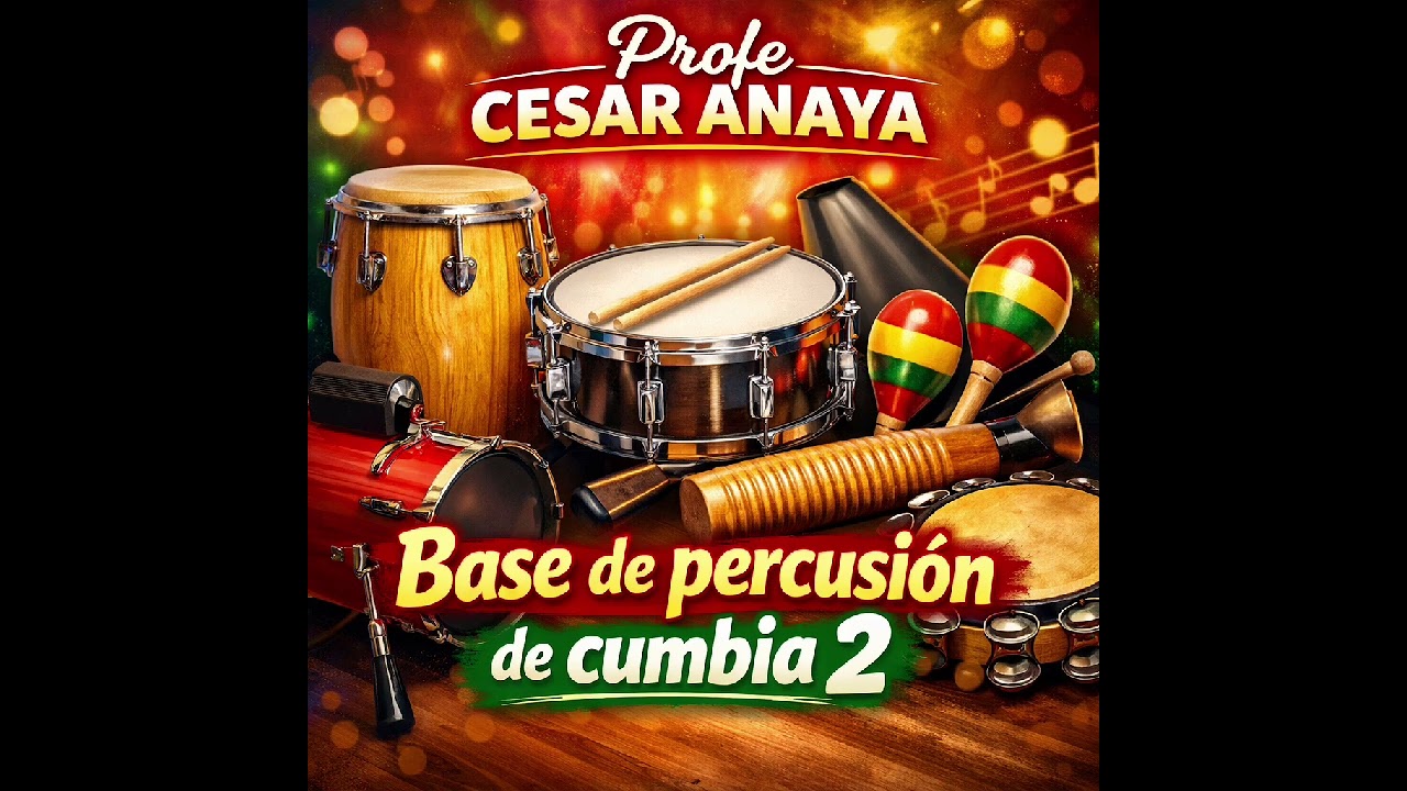 Base de percusión de cumbia 2 | Pista para practicar en clase 140 bpm