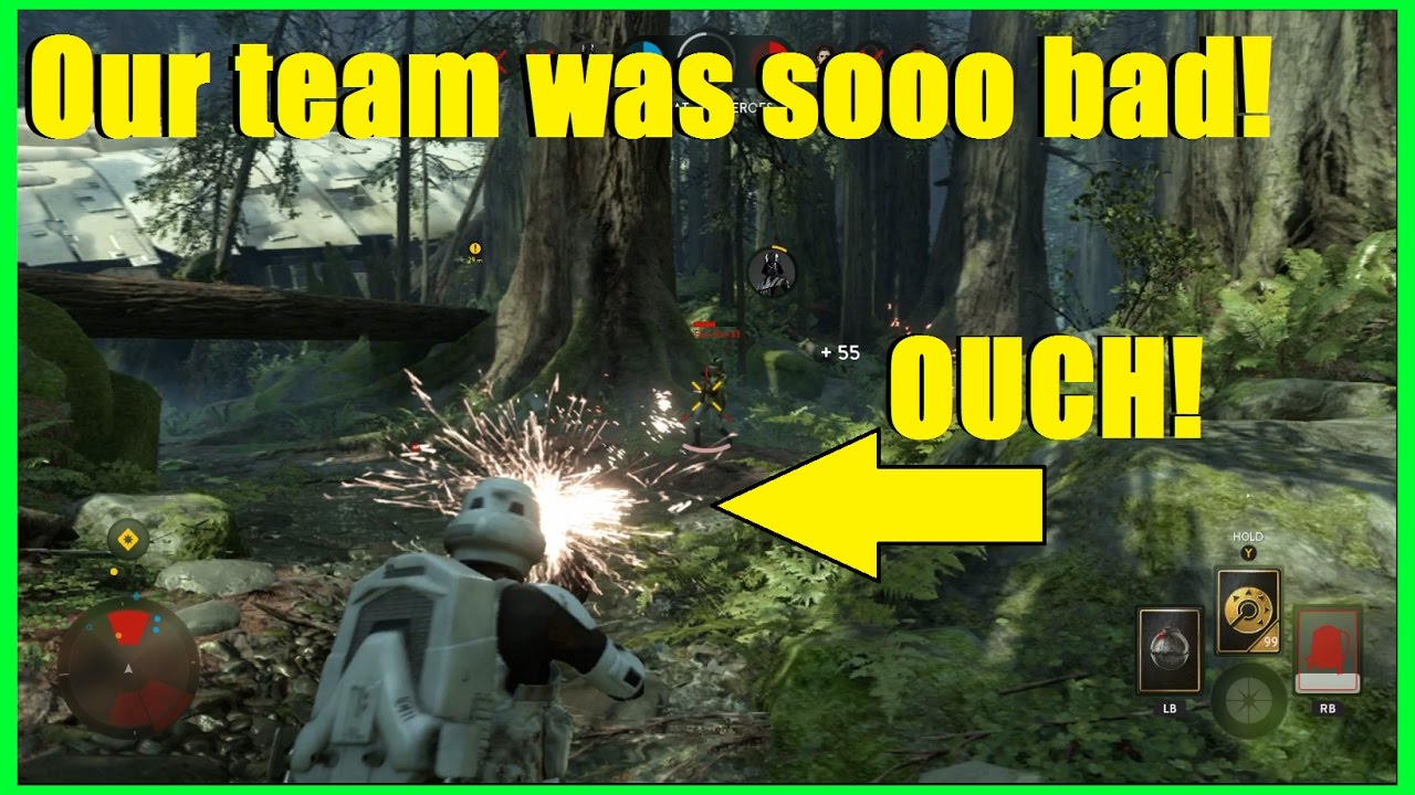 Star Wars Battlefront - Absolutely insane close game with a horrible team! | Can we pull it off?