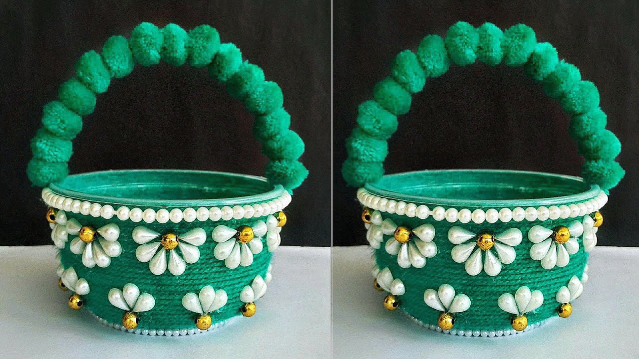 DIY Basket Out Of Waste Food Container | Easy Home Decor Idea Using Waste