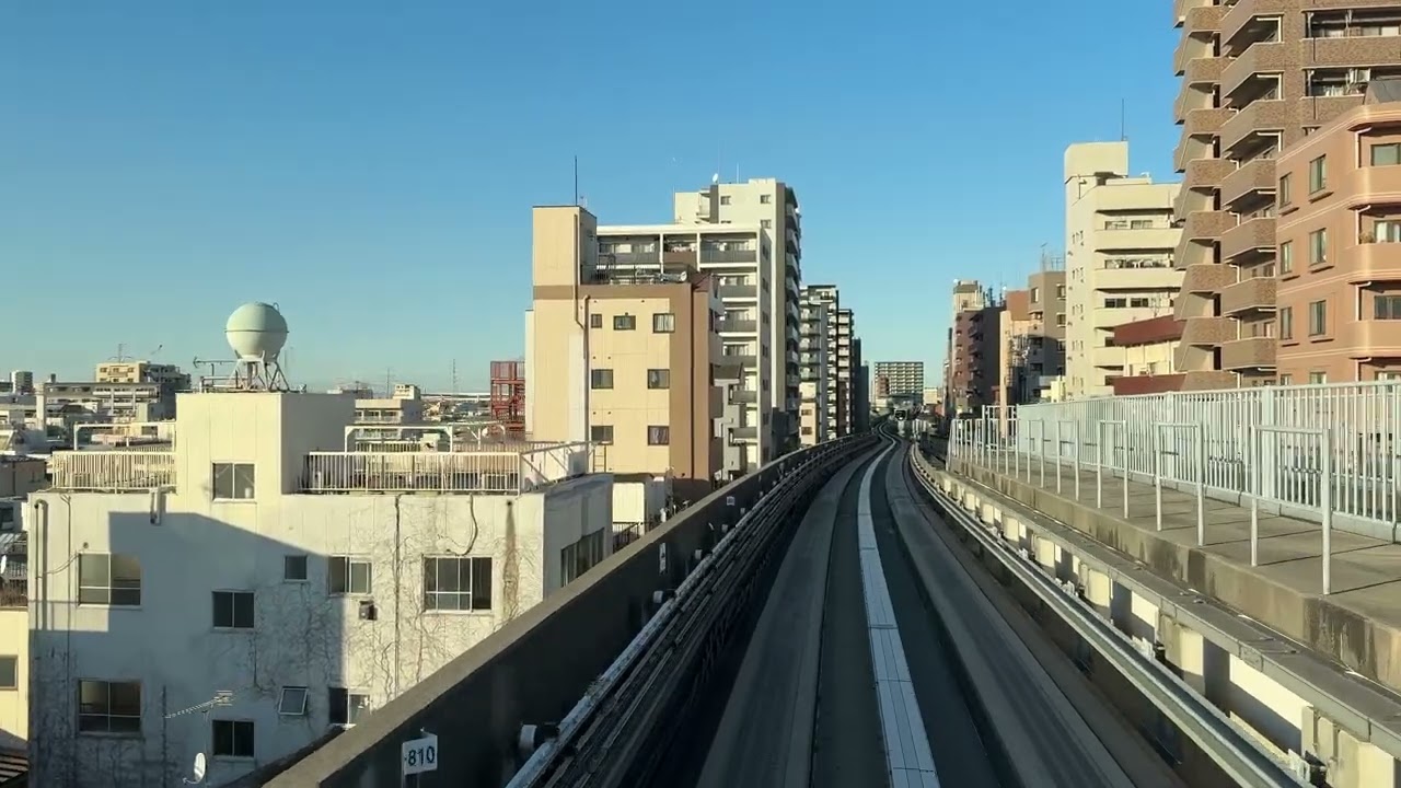 [Front View-4K] Toei Nippori-Toneri Liner-1(January 14, 2025)