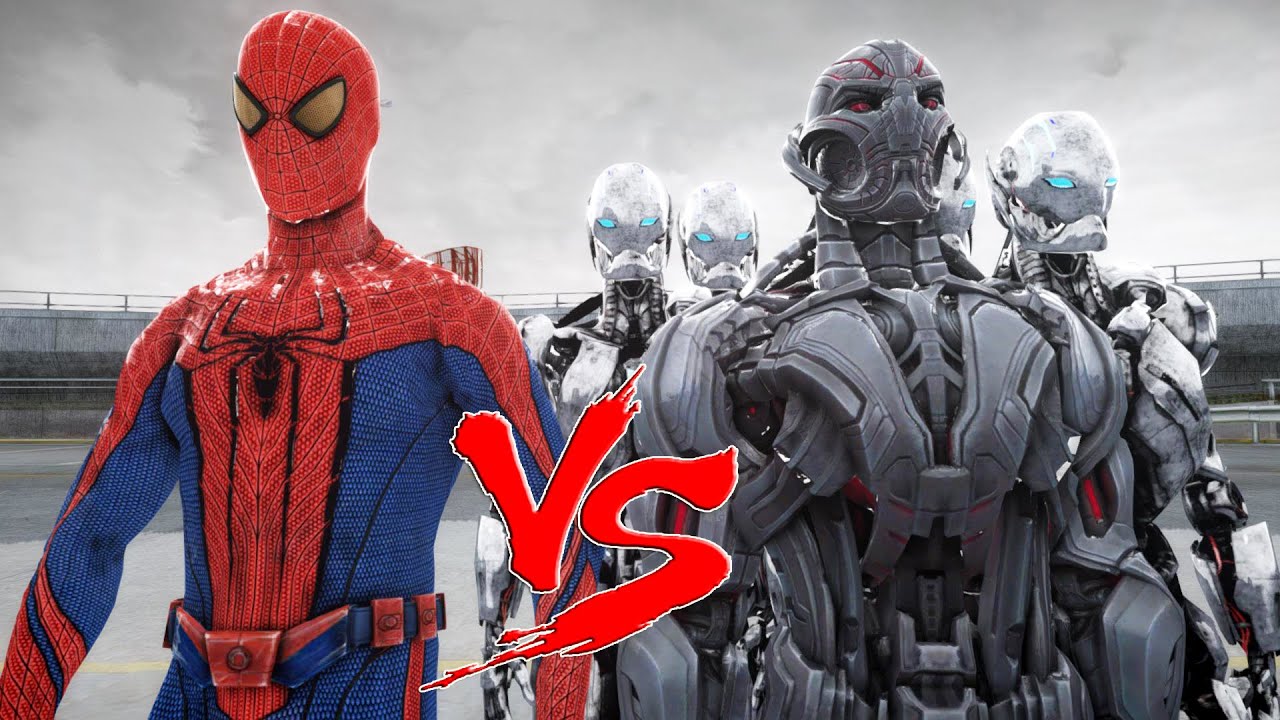THE AMAZING SPIDER-MAN VS ULTRON ARMY - EPIC BATTLE