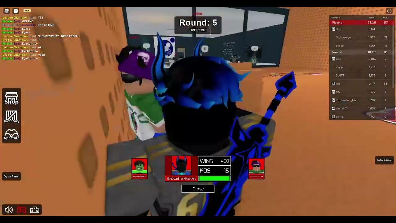 When you 1v3 for 18,000 Robux