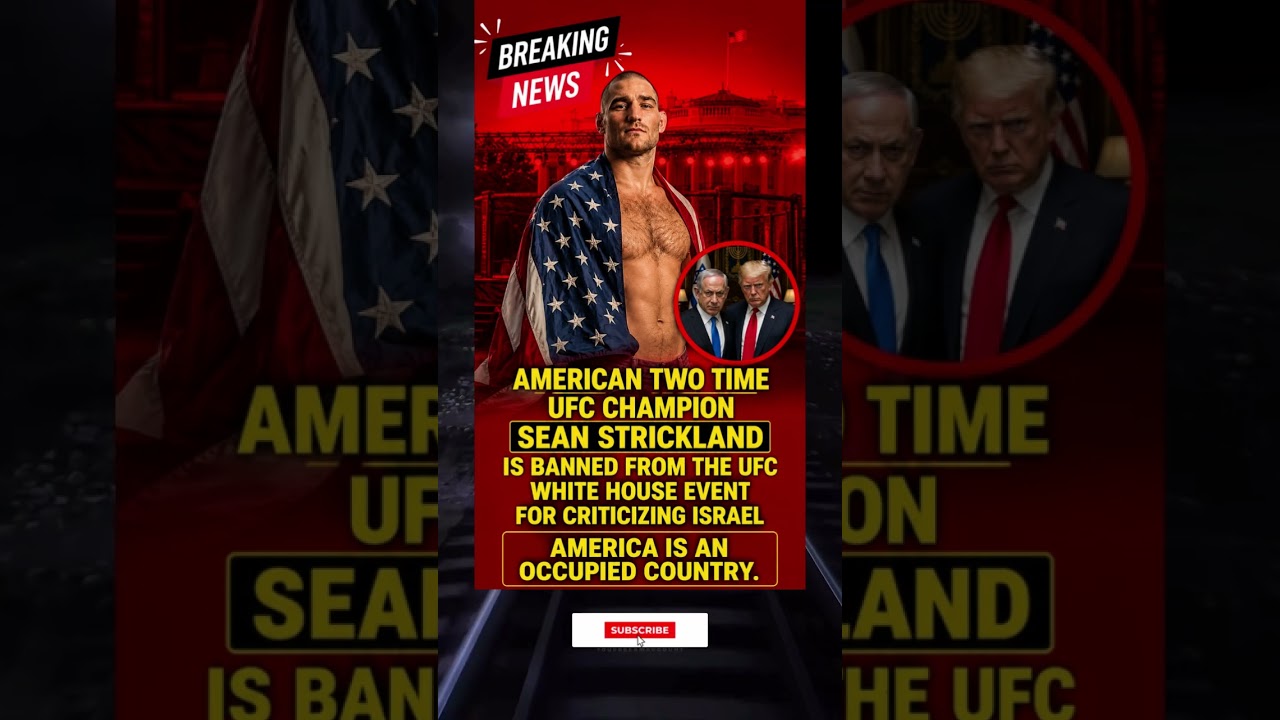 UFC Star Sean Strickland Banned from White House Event? Controversy Erupts