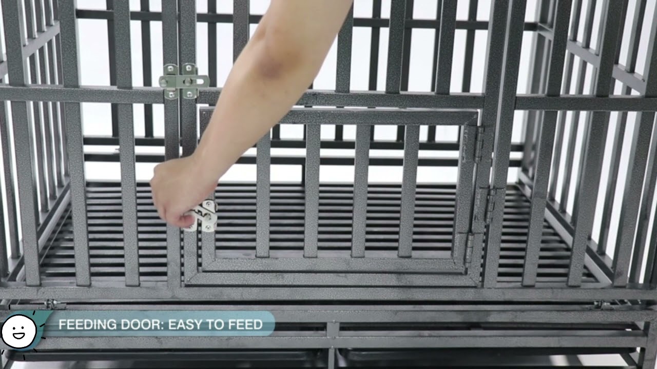 Heavy Duty Dog Cage Strong Metal Kennel and Crate for Medium and Large Dogs Pet Playpen