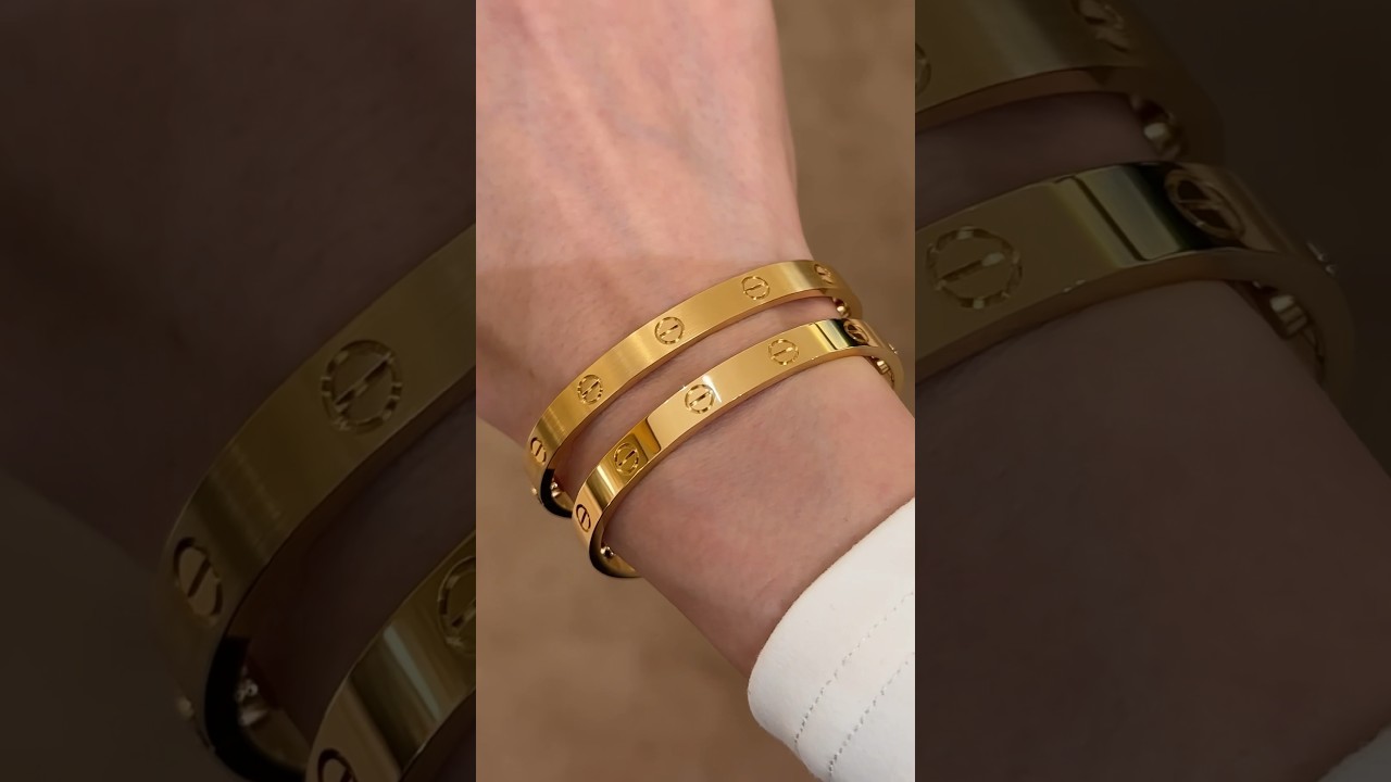 New version of Cartier love bracelet vs old. Brushed gold vs shiny.